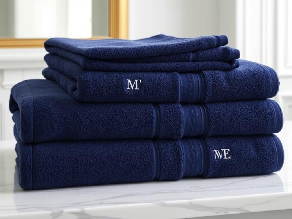Luxury Egyptian cotton towel set as a premium cotton anniversary gift for him