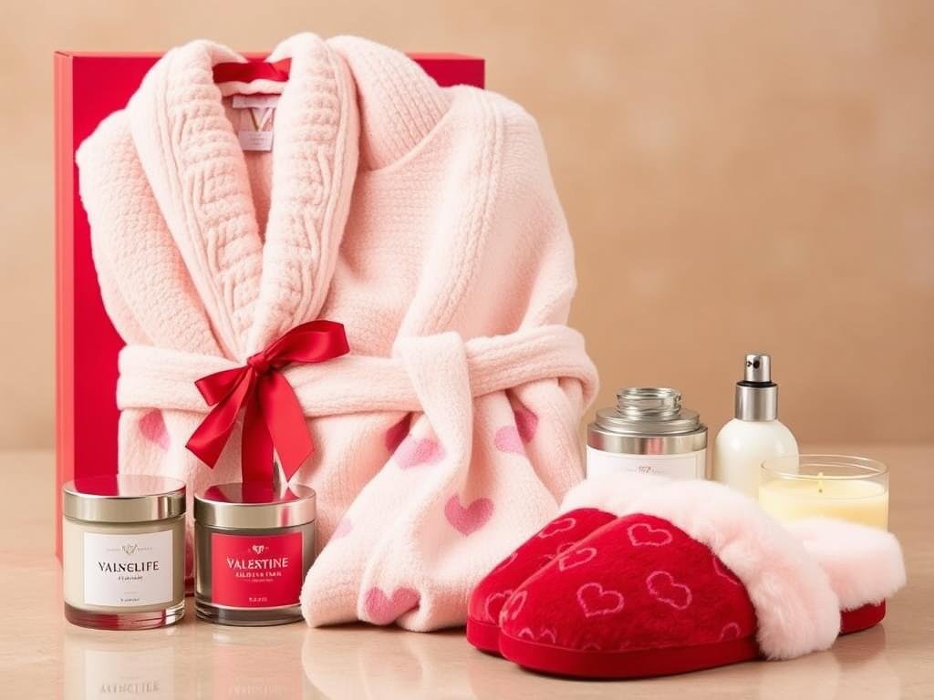 Luxury bathrobe and bath accessories gift set