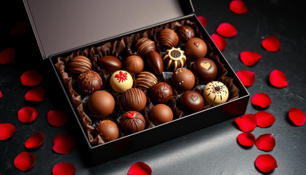 Luxury chocolate assortment for valentine gifts