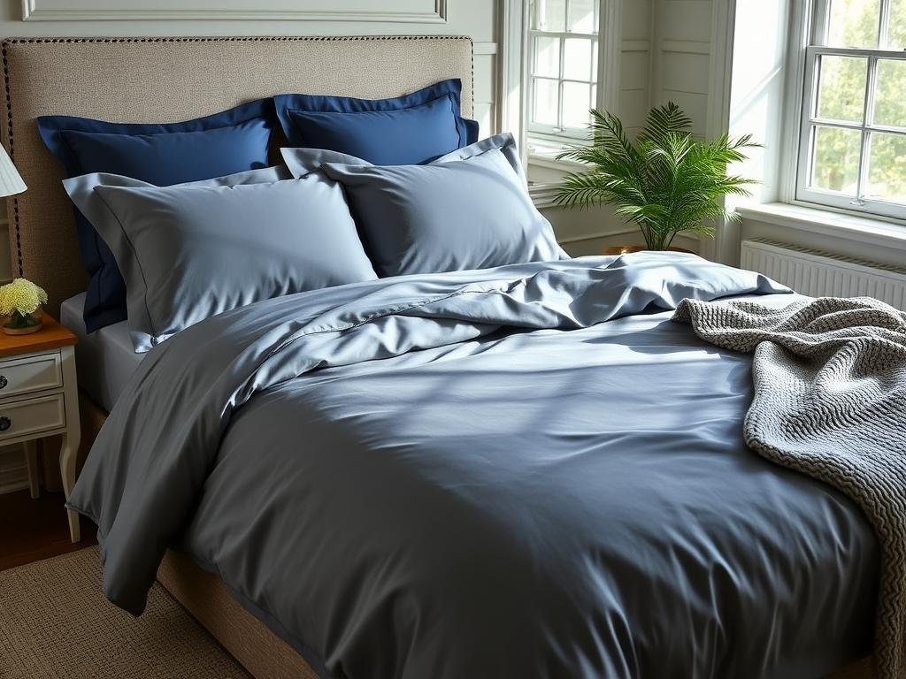 Luxury cotton bedding set as a 2 year anniversary gift for him