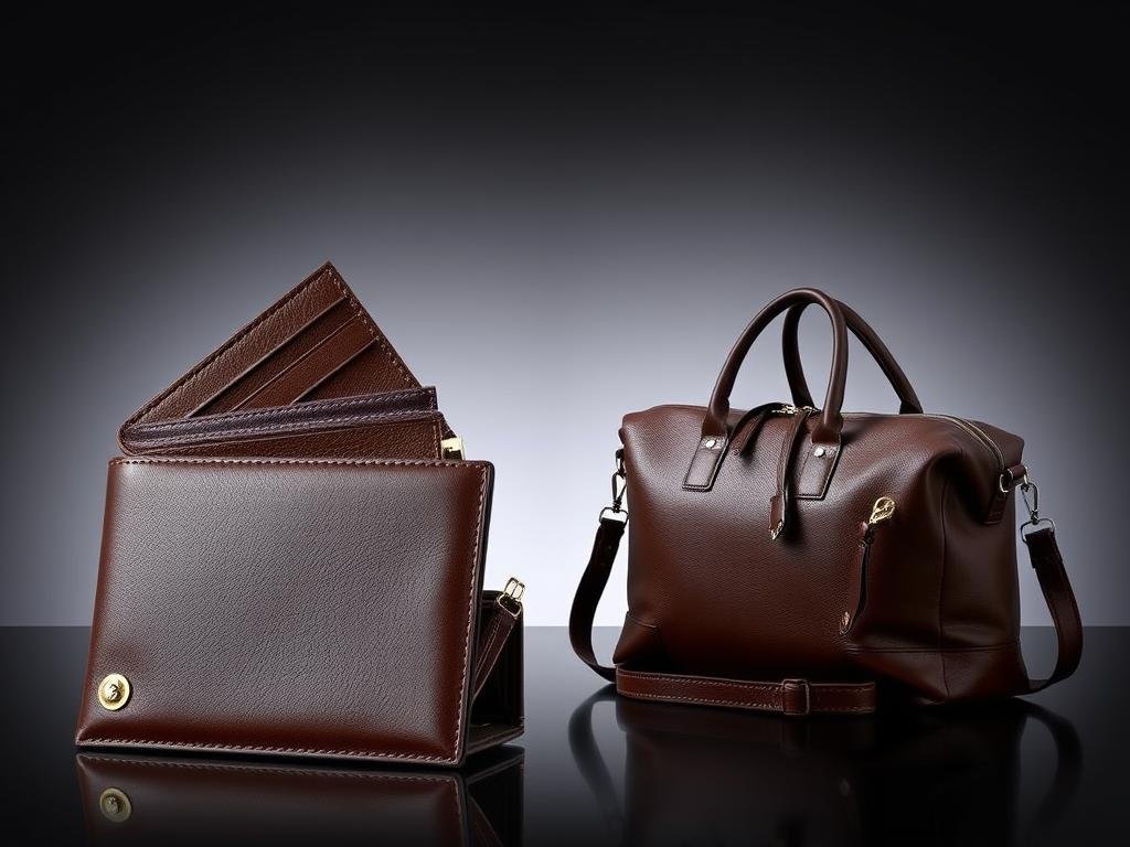 Luxury leather wallet or bag as boyfriend anniversary gift