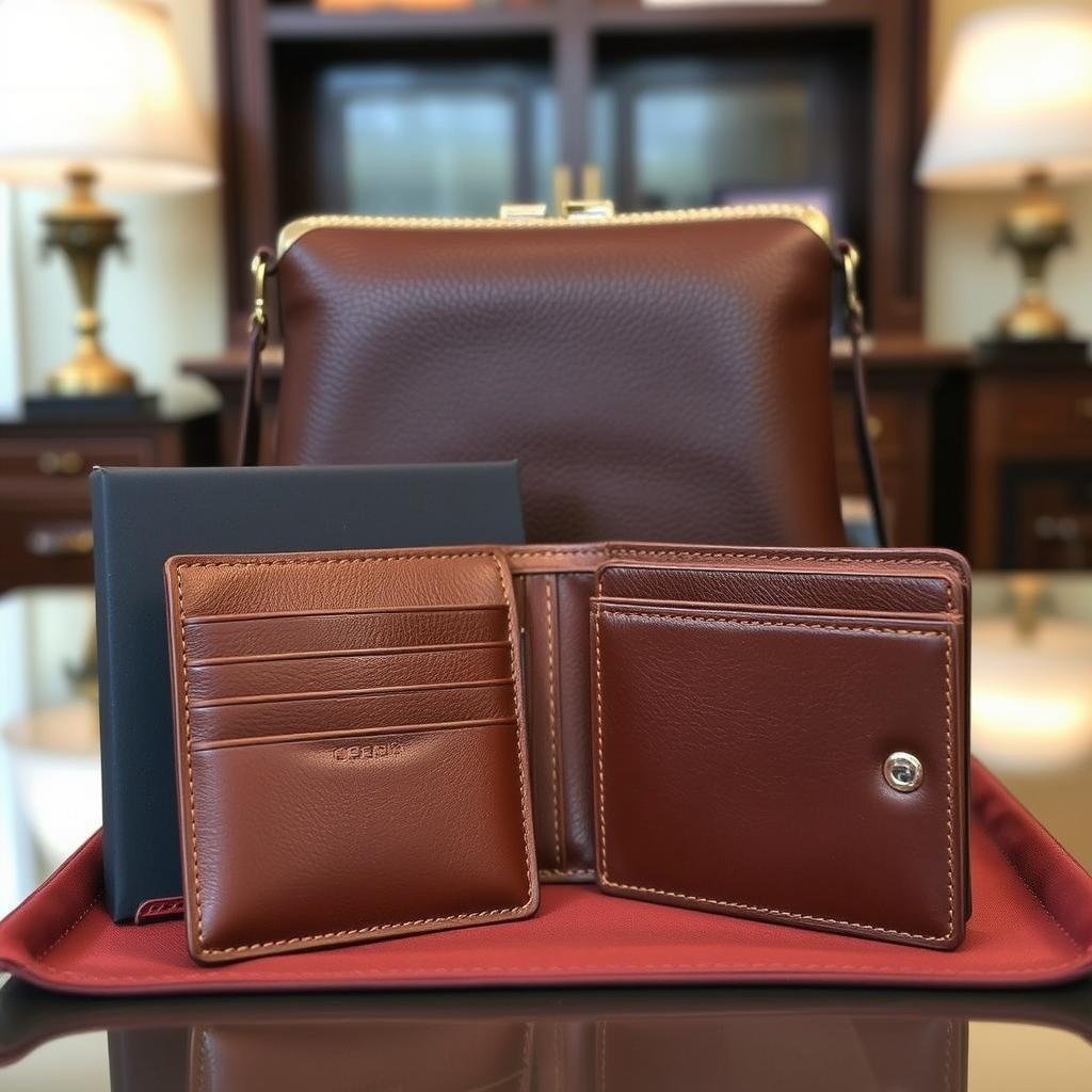 Luxury leather wallet or handbag
