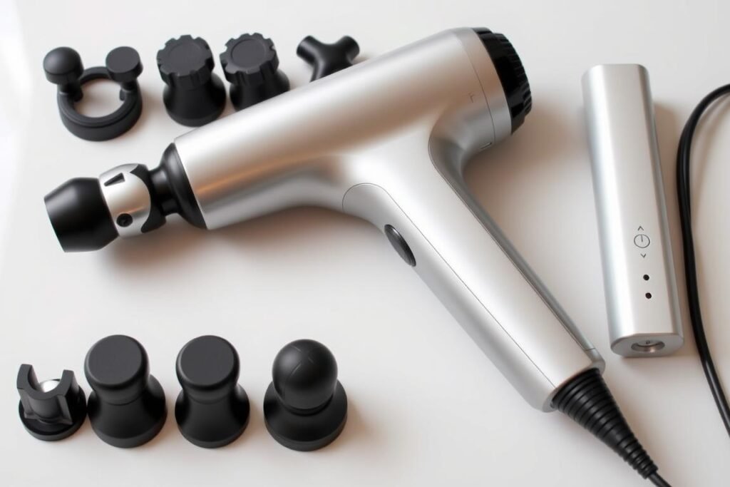 Massage gun as a thoughtful cute gift for boyfriend who experiences muscle tension