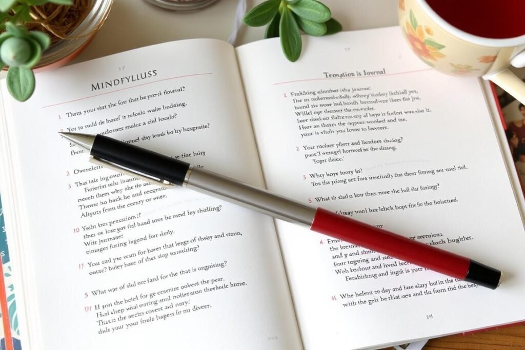 Mindfulness journal with pen as a budget Valentine's Day gift