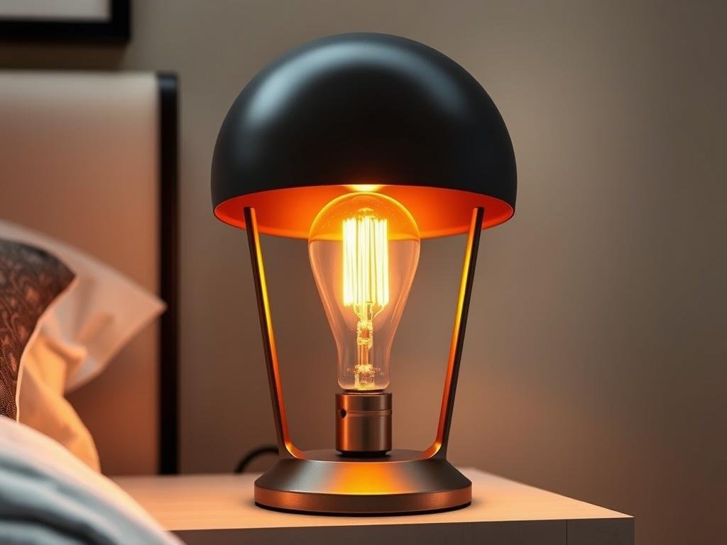 Modern table lamp with warm lighting for housewarming gift ideas