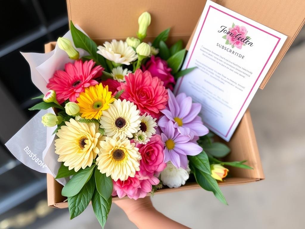 Monthly flower subscription delivery