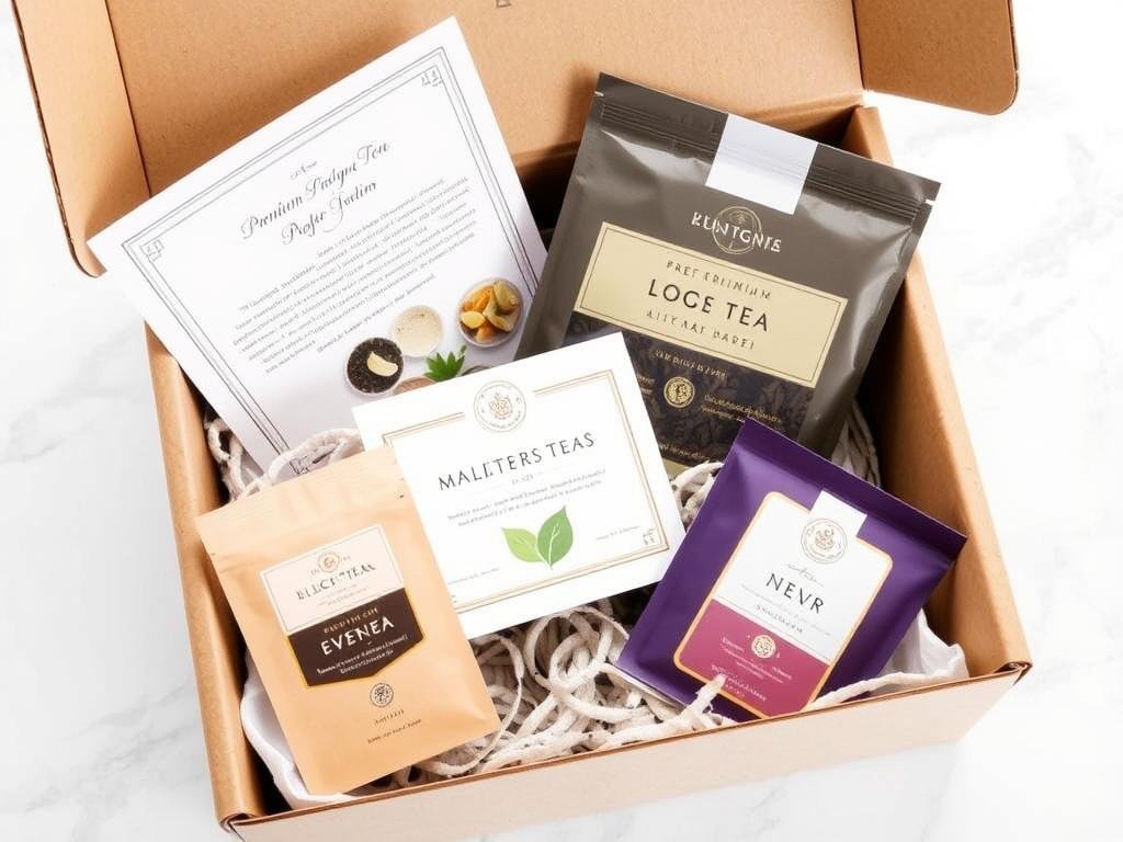 Monthly tea subscription box with premium loose leaf teas