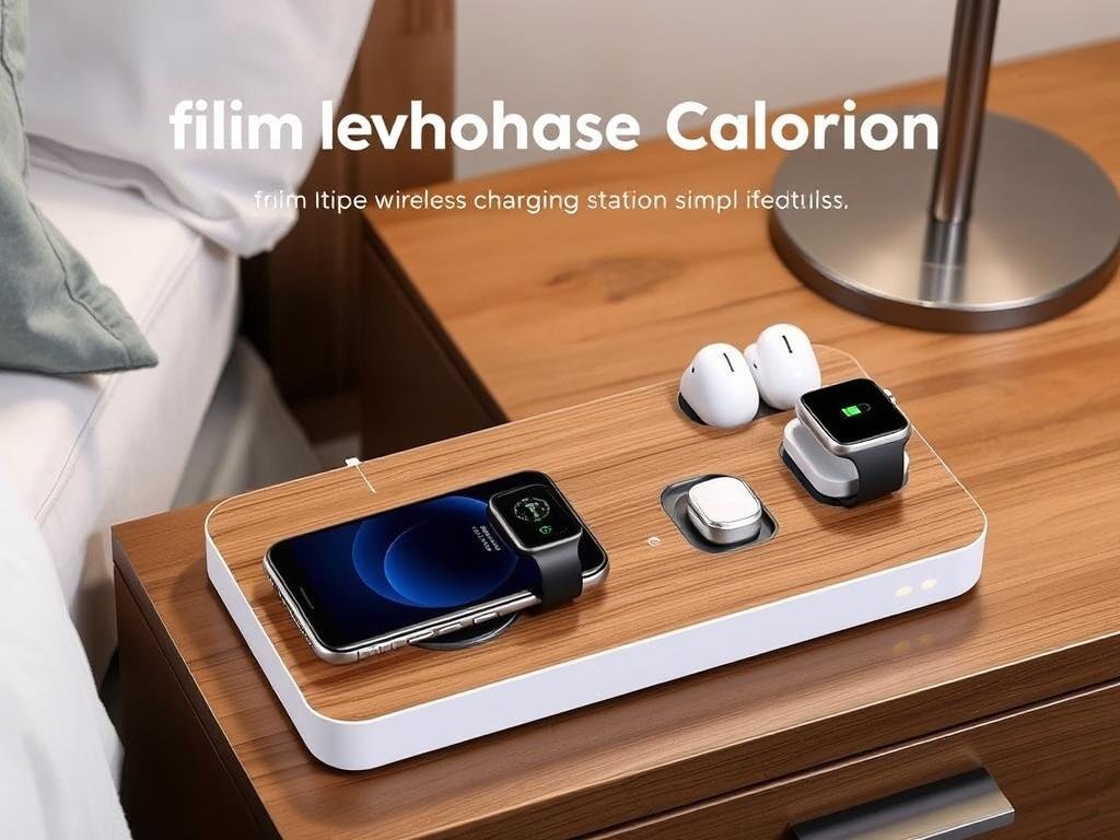 Multi-device wireless charging station as boyfriend anniversary gift