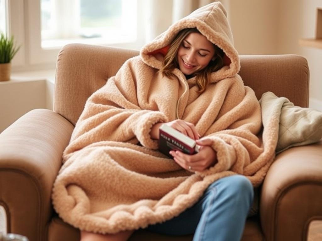 Oversized wearable blanket hoodie - cute cozy birthday gift