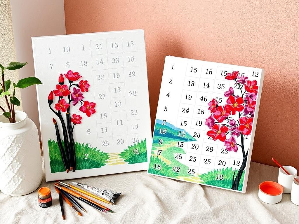 Paint by numbers kit for adults - creative birthday gift