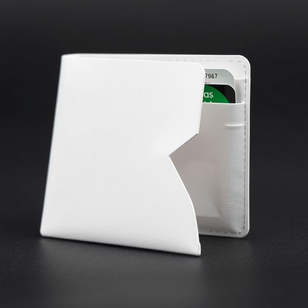 Paper wallet made from durable Tyvek material with minimalist design Paper wallet made from durable Tyvek material with minimalist design