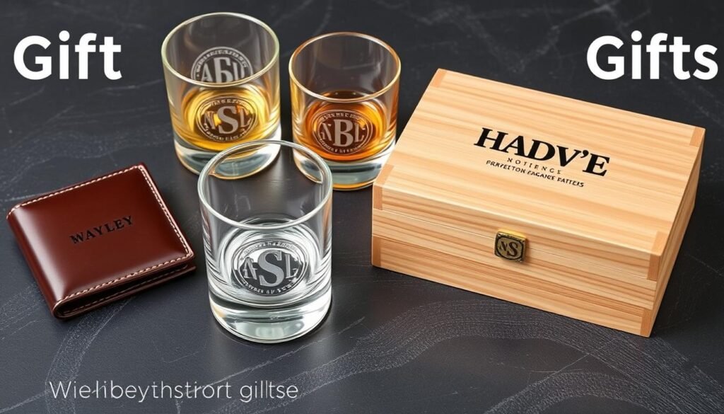 Personalized 1 year anniversary gifts for him including engraved items