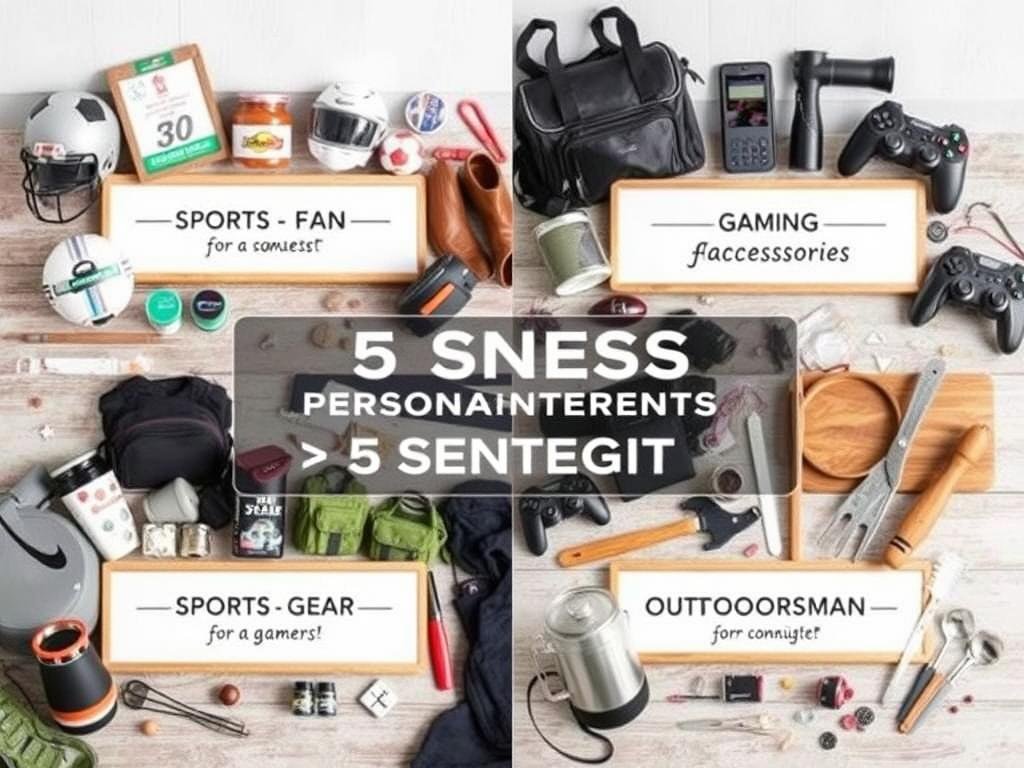 Personalized 5 senses gift items based on boyfriend's interests