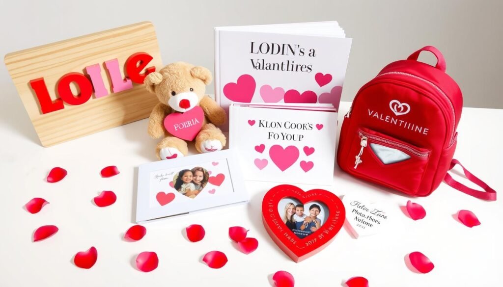 Personalized Valentine's gifts for kids including custom name puzzles and monogrammed items