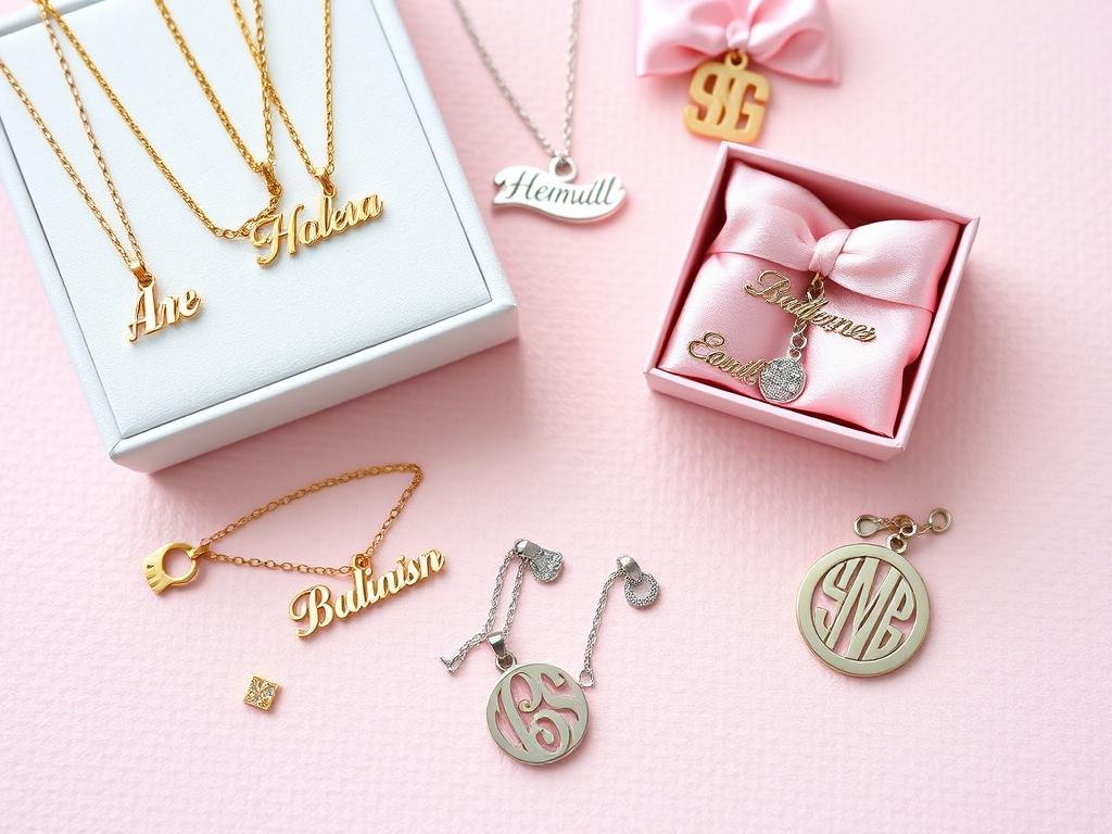 Personalized bridesmaid jewelry with custom engraving