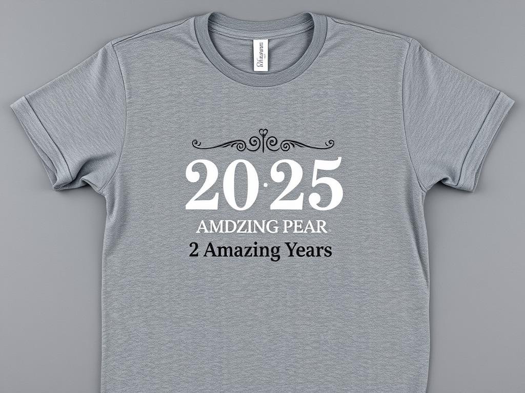 Personalized cotton t-shirt with anniversary date as a cotton anniversary gift for him