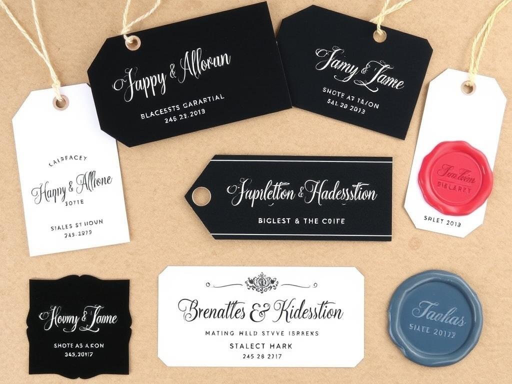 Personalized gift tags and labels for bridesmaid boxes