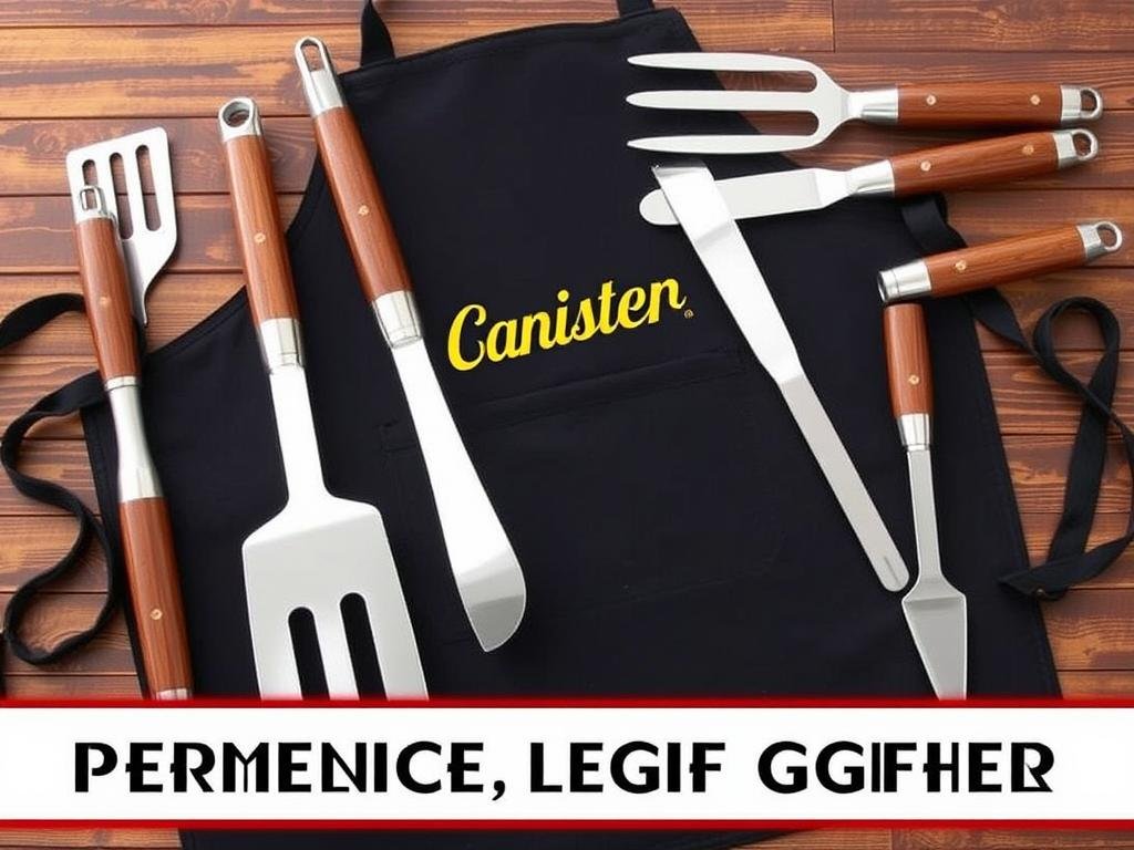 Personalized grilling tools and apron