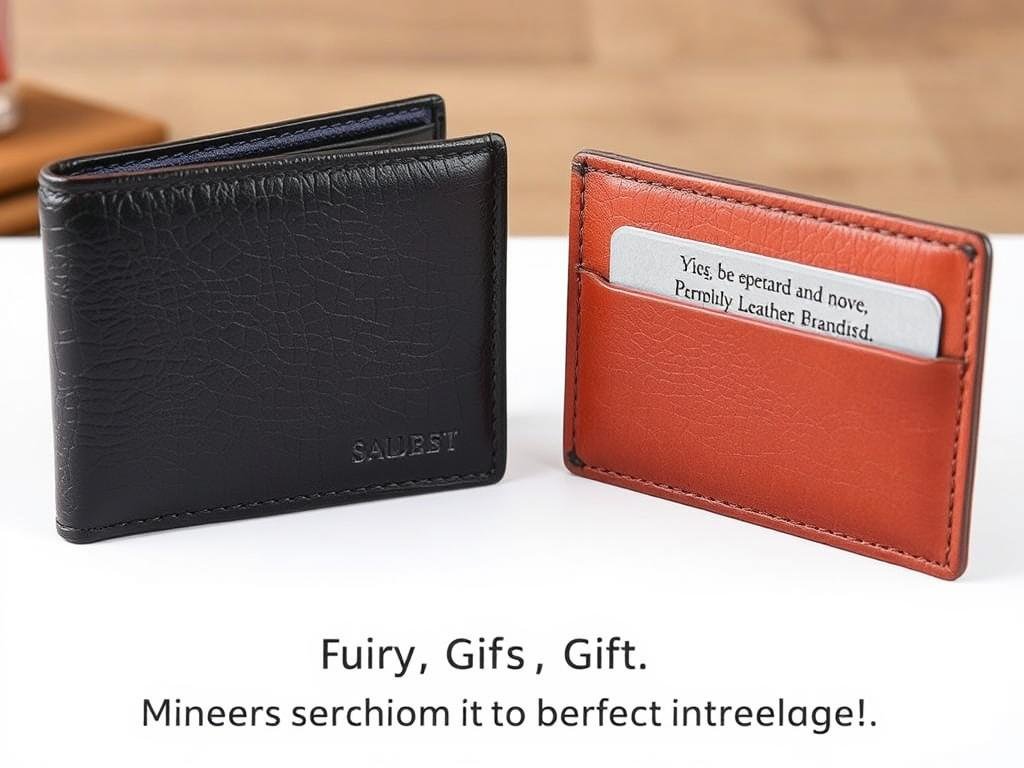 Personalized leather wallet with message