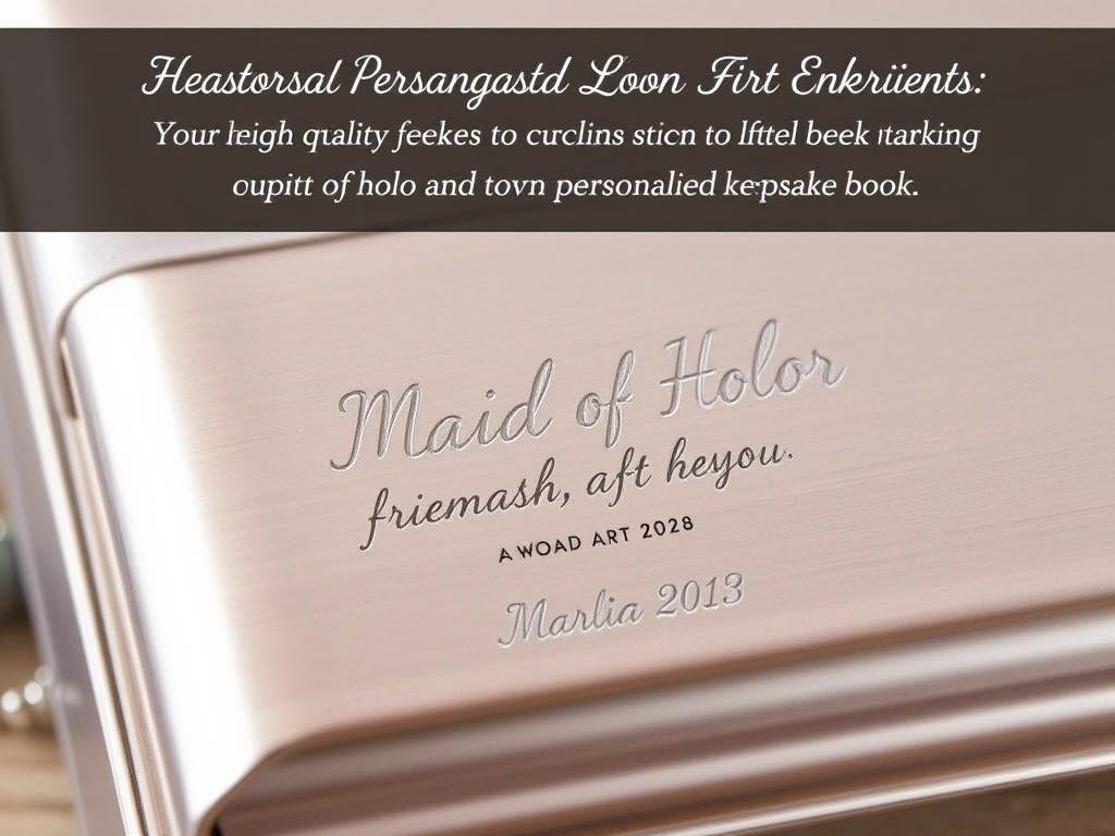 Personalized maid of honor keepsake with special message