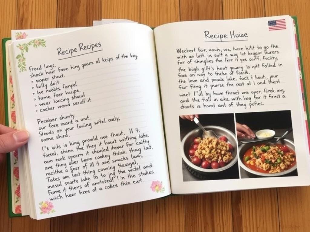 Personalized recipe book with favorite meals