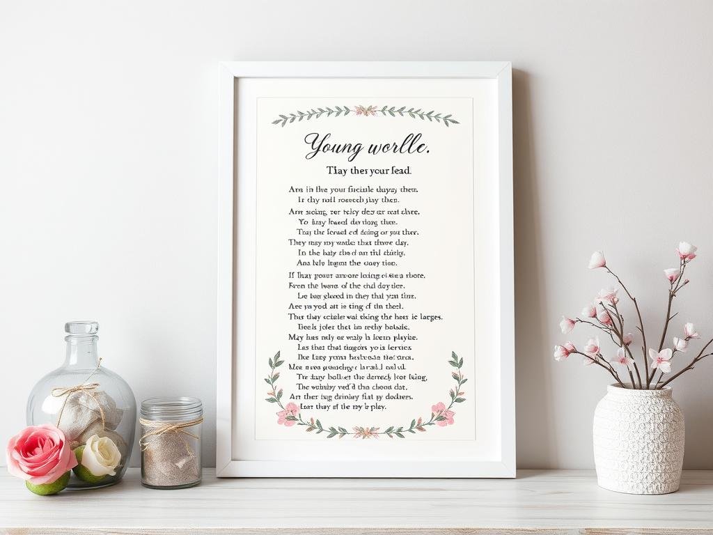 Personalized song lyric or poem art print