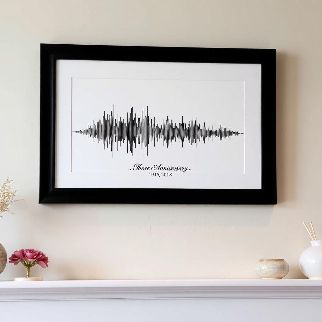 Personalized sound wave art from a special song or message