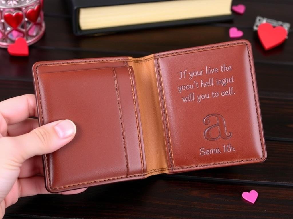 Personalized wallet valentines gift for boyfriend
