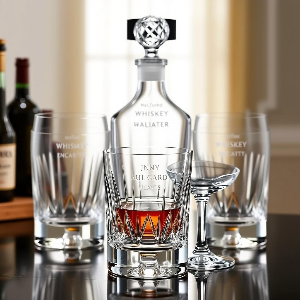 Personalized whiskey decanter set for anniversary Personalized whiskey decanter set for anniversary