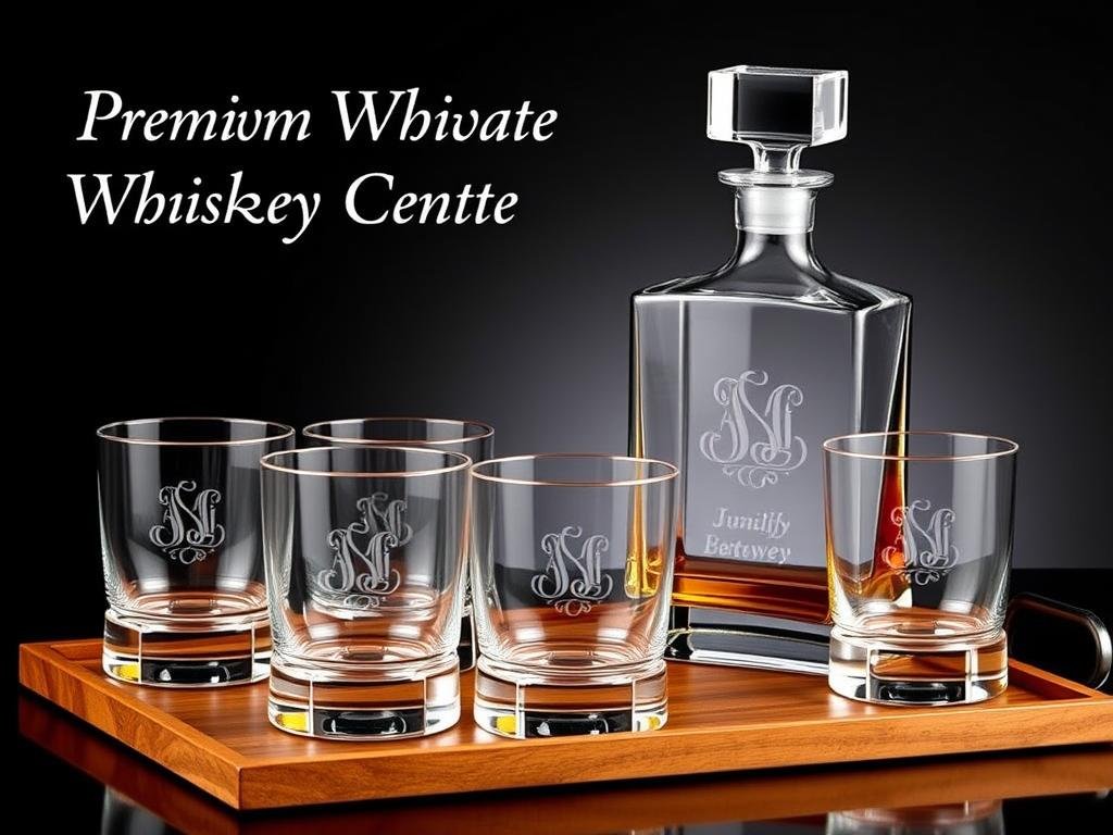 Personalized whiskey decanter set