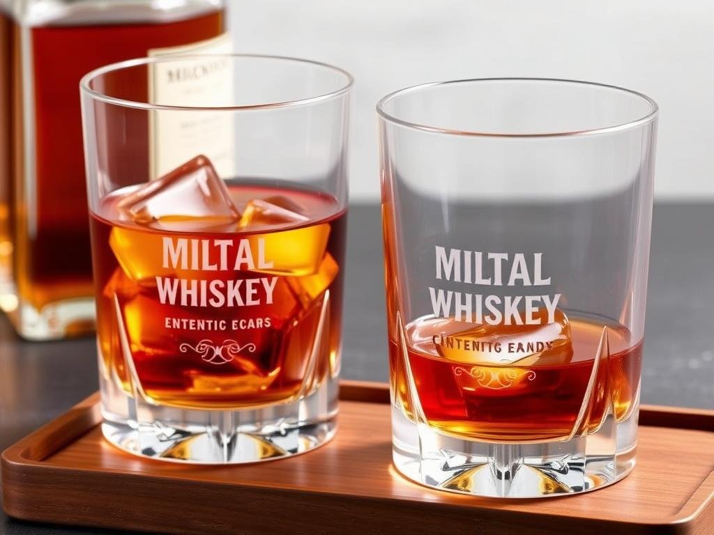 Personalized whiskey glasses as a gift idea for boyfriend