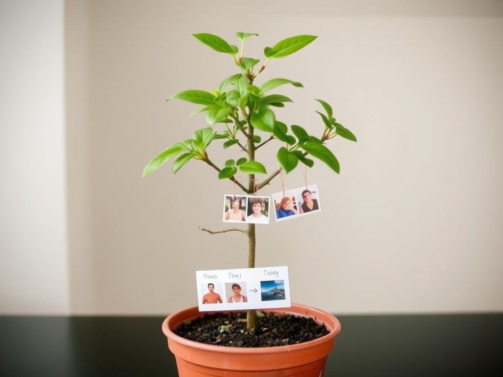 Plant with growth timeline photos