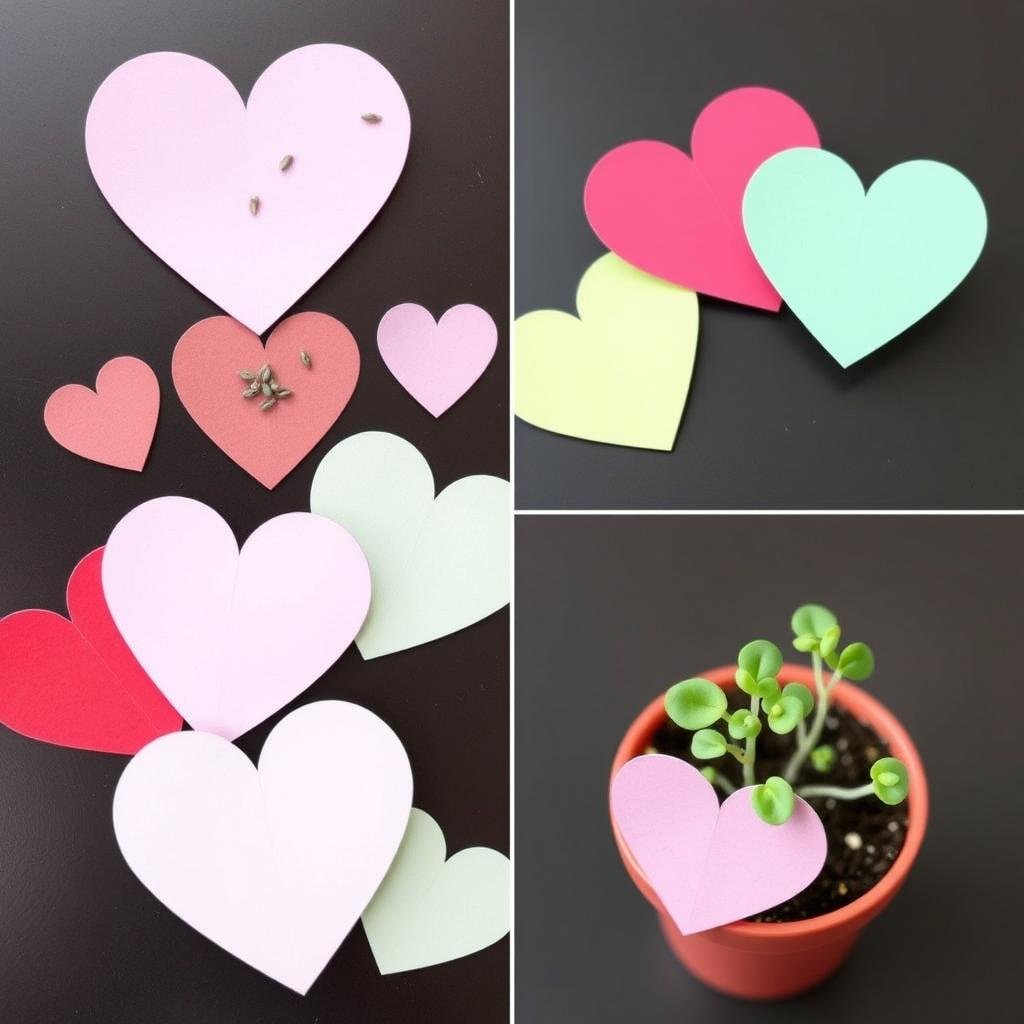 Plantable seed paper valentines for school valentines day gifts