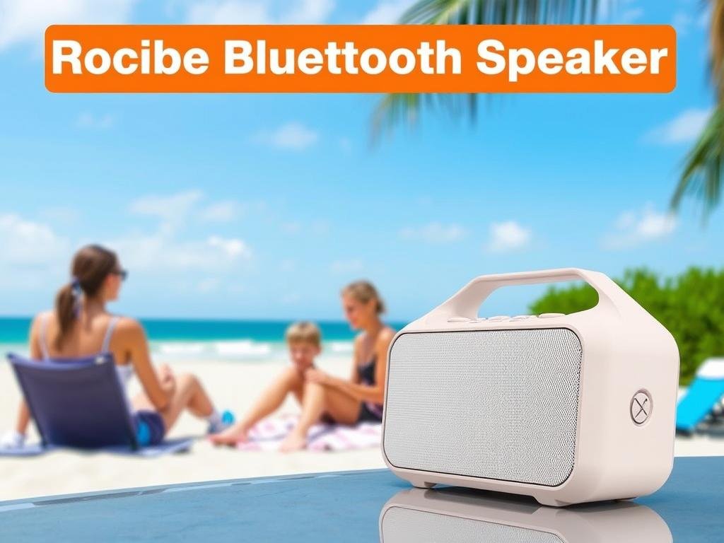 Portable bluetooth speaker in outdoor setting as boyfriend anniversary gift