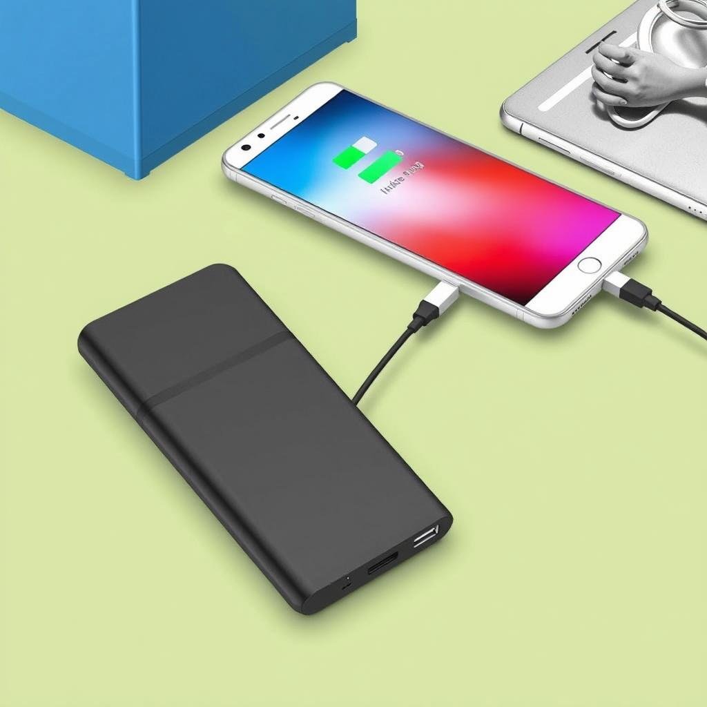 Portable phone charger power bank with multiple ports