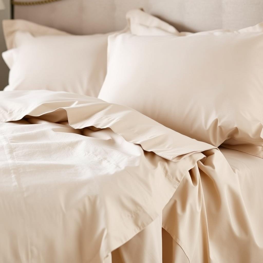 Premium bedding set with high thread count sheets