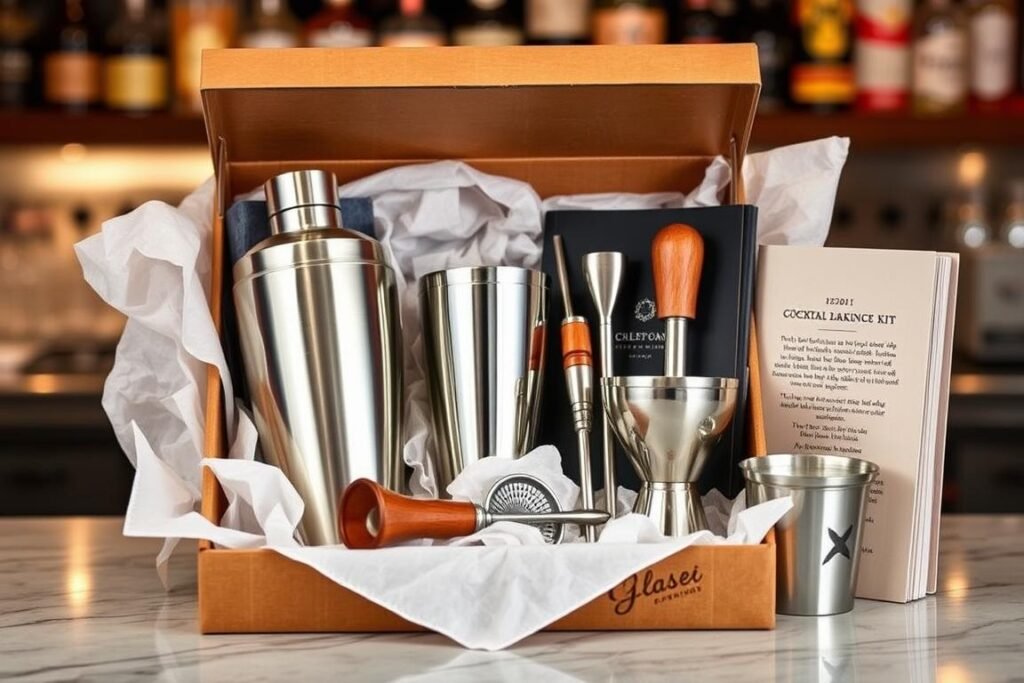 Premium cocktail making kit as anniversary gift