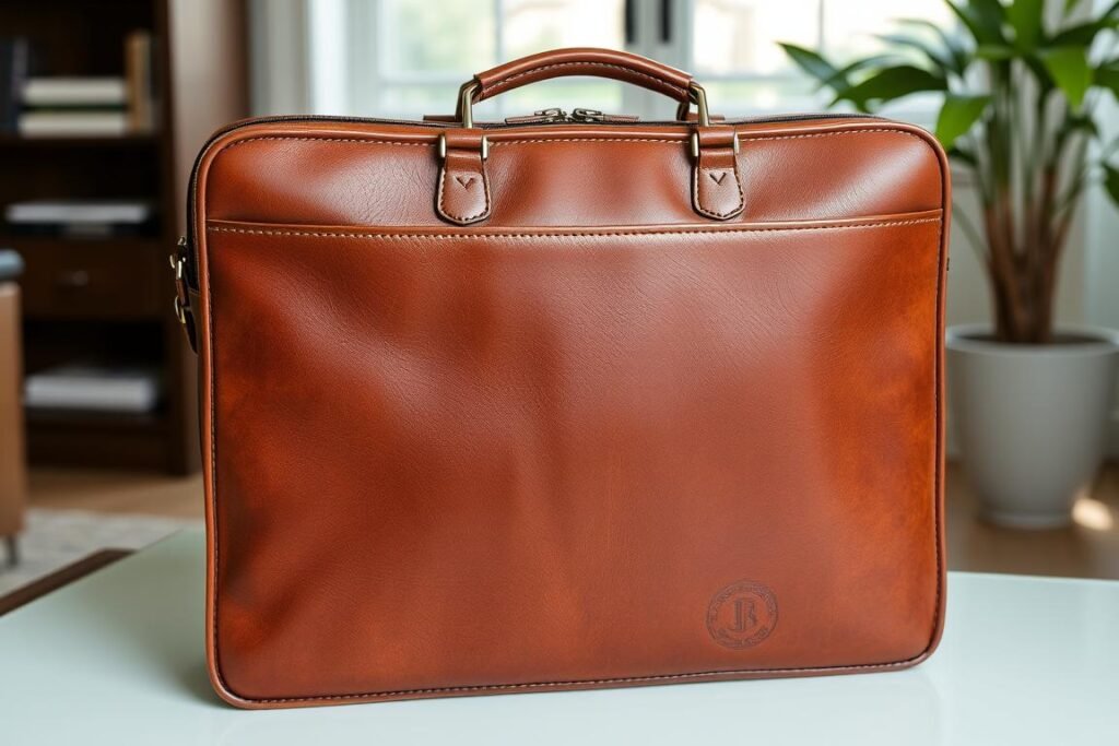 Premium leather briefcase as anniversary gift
