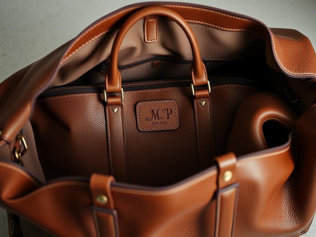 Premium leather weekender bag as a groomsmen gift