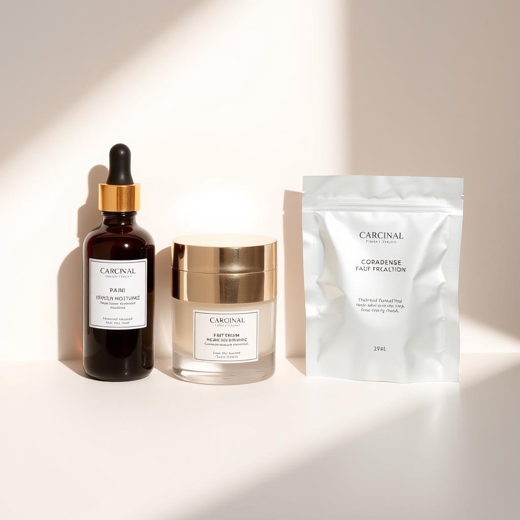 Premium skincare gift set with serum, moisturizer and face mask, luxury gift idea for women