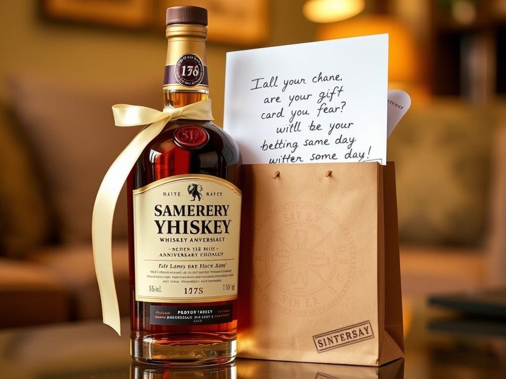 Premium whiskey with same-day delivery as anniversary gift