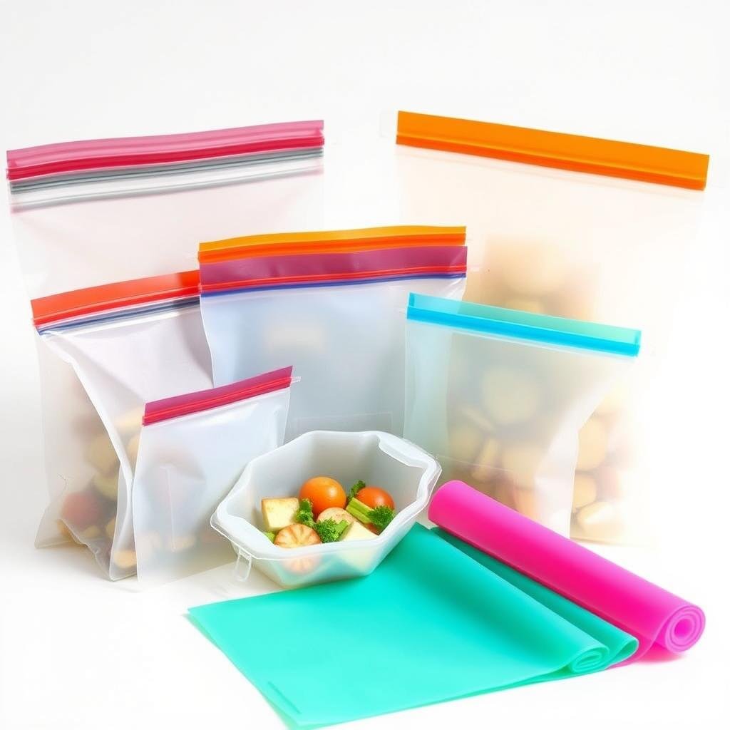 Reusable food storage set with silicone bags and beeswax wraps - eco-friendly gifts for millennials