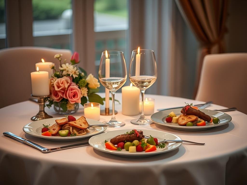 Romantic homemade anniversary dinner