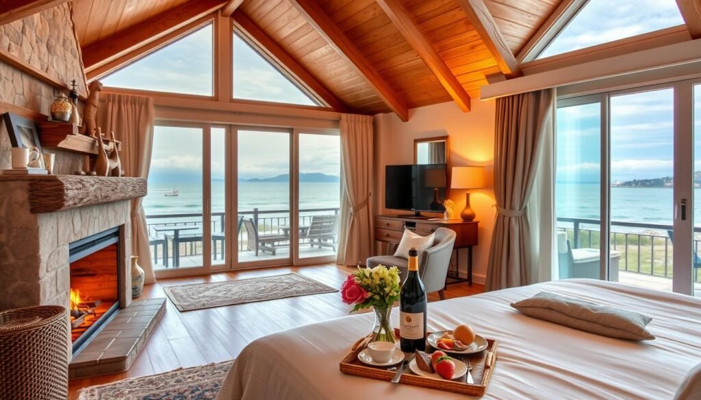 Romantic weekend getaway setting as boyfriend anniversary gift