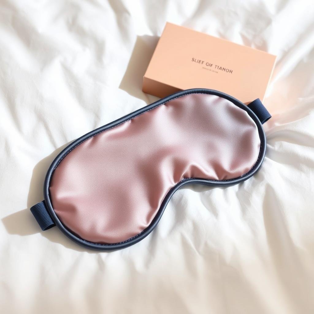 Sleep mask made of silk in gift packaging