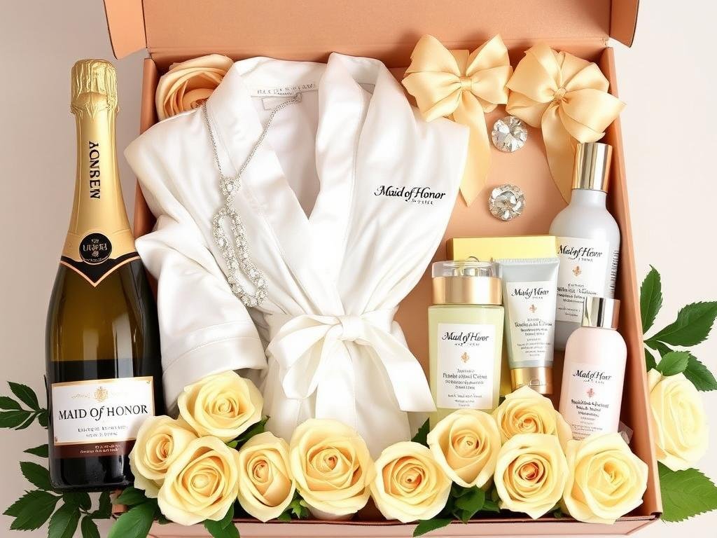 Special maid of honor gift box with premium items