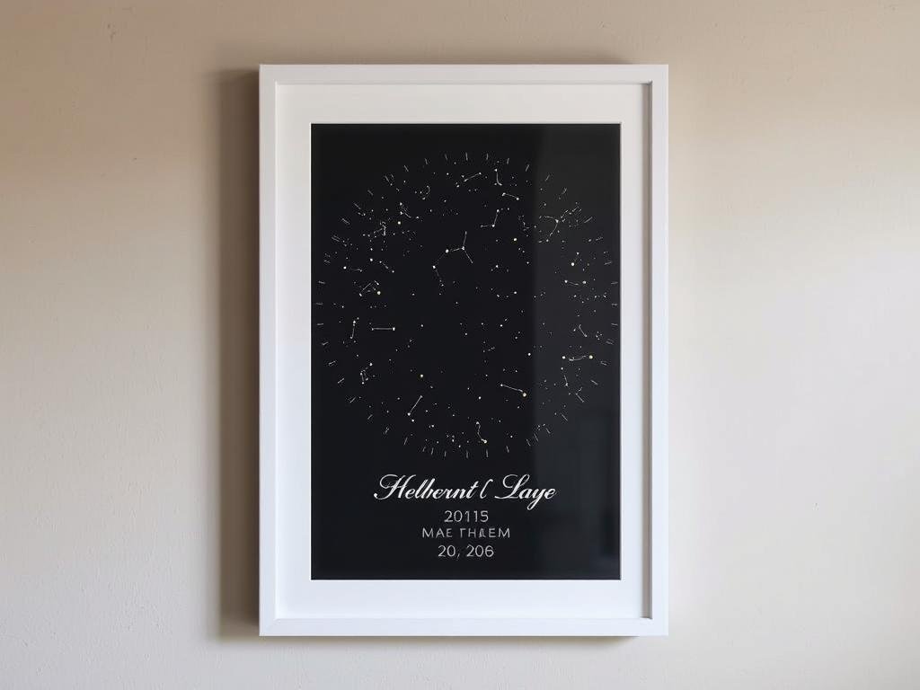Star map of special date as valentines day gift for him