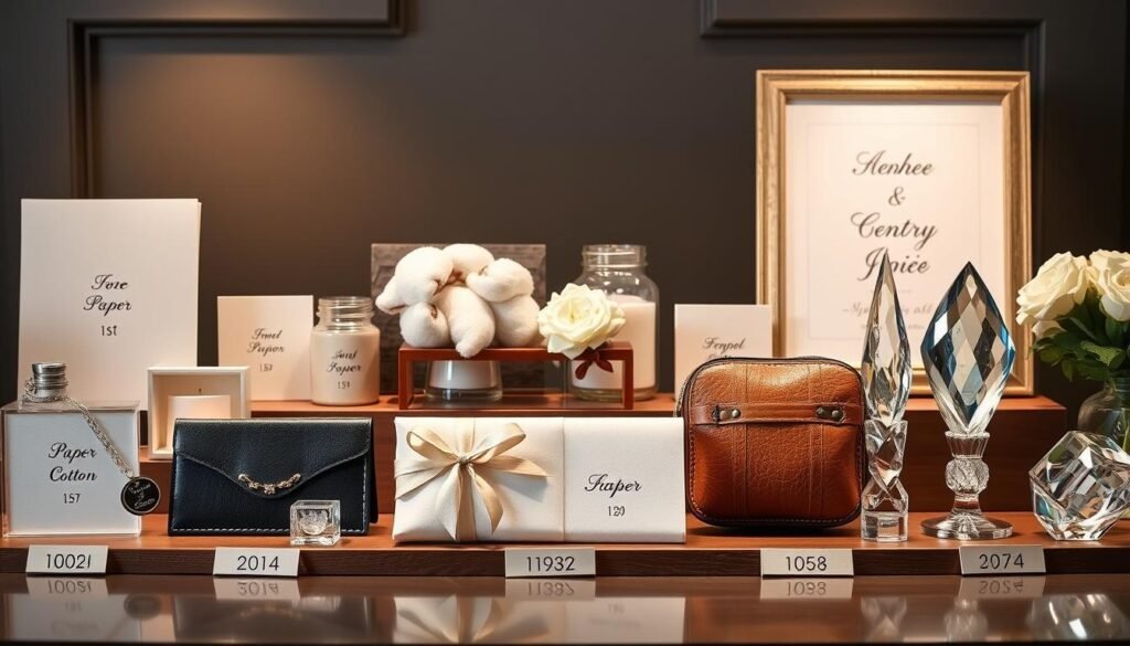 Traditional anniversary gifts by year