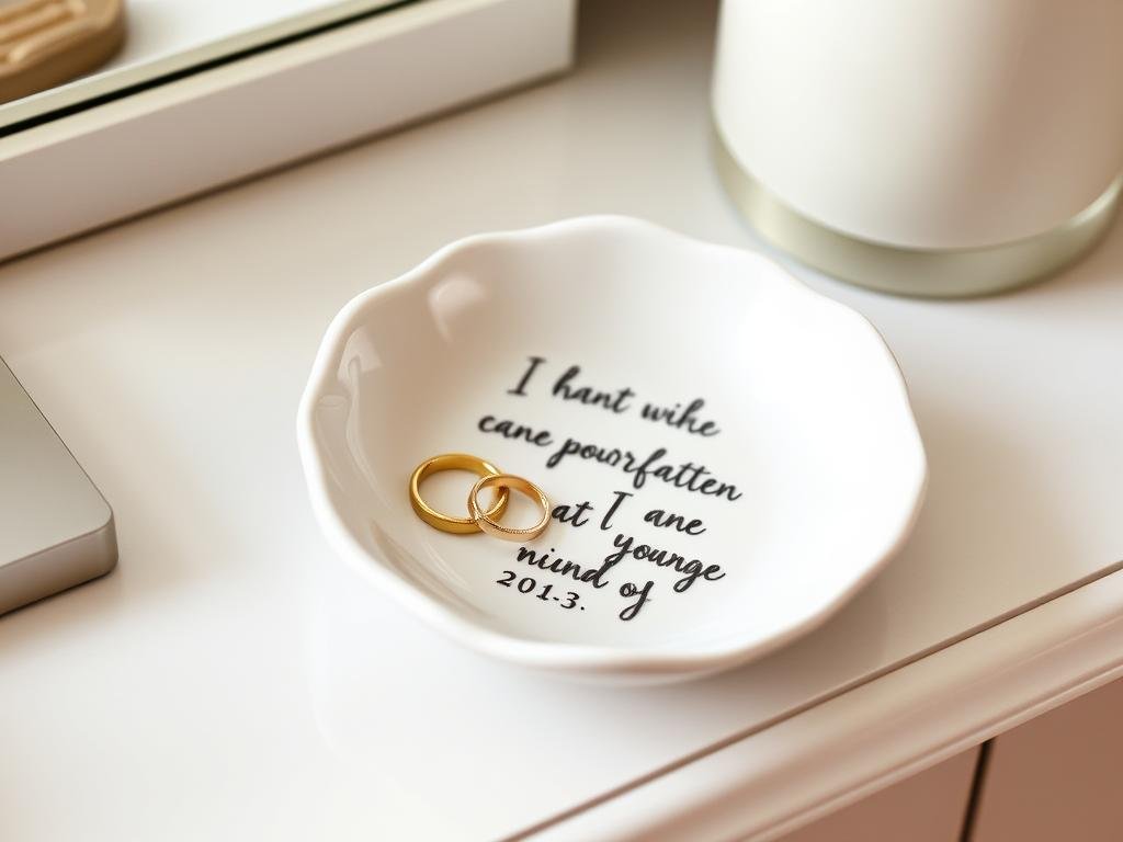 Trinket dish with inspirational message - cute affordable birthday gift
