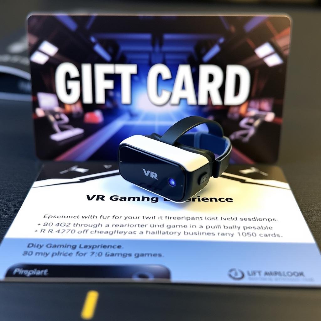VR gaming session gift card as a birthday gift for boyfriend